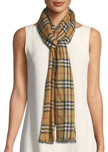 burberry vintage check lightweight gauze scarf|Burberry Vintage Check Lightweight Gauze Scarf .